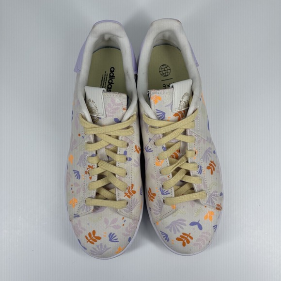 Adidas Stan Smith Plant Appreciation Day Women's 9 Cloud White Purple Sneakers‎ - Picture 8 of 16